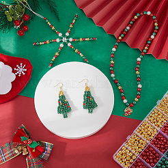 クリスマス ABS プラスチック & アクリルビーズ 2360個  模造パールビーズ  ラウンド  ミックスカラー  4~8x3.5~7.5mm  穴：1~2mm&nbsp;DIY-PH0035-33