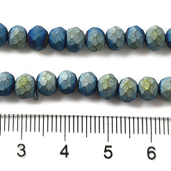 電気メッキガラスビーズ連売り  forsted  ロンデル  ミックスカラー  6x5mm  穴：1.2mm  約87~89個/連  15.67''~16.14''（39.841センチメートル）&nbsp;EGLA-P054-01