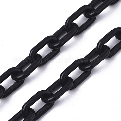 不透明なアクリルアズキチェーン  オーバル  ミックスカラー  13x8x2mm  19.68インチ（50cm）/連&nbsp;SACR-N010-002