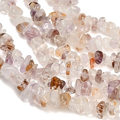 天然紫ルチルクォーツビーズ連売り  チップ  5~14.5x4~8x3.5~6mm  穴：0.7~0.8mm  31.89~32.05''（81~81.4センチメートル）&nbsp;GG-CBAE051-A02-01