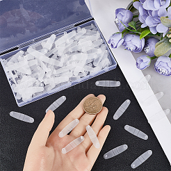 バッジストラップクリップキーチェーンコネクタプラスチックキーチェーンクリップカードホルダー用120個  ひも  キーリング  IDバッジホルダーストラップ  ゴーストホワイト  35x9x0.8mm&nbsp;FIND-SC0007-07