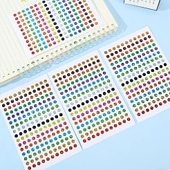 レーザーフィルム粘着装飾ステッカー1760枚  ラウンド  ミックスカラー  142.5x101x0.1mm&nbsp;STIC-WH20010-01