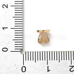 真鍮イヤリングナット  フラットラウンド  鉛フリー＆カドミウムフリー  24KGP本金メッキ  6x6mm  穴：1mm&nbsp;KK-H083-13G