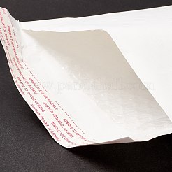 紙とプラスチックのバブル封筒バッグ  粘着バッグ  長方形  ホワイト  29x22x0.4cm&nbsp;CARB-D013-01