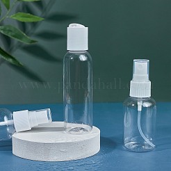 DIY化粧品保管容器キット  プラスチックスプレーボトルと化粧品のクリームジャーとファンネルホッパーとドロッパーと詰め替えボトルとラベル貼り付け機  透明  275x170mm&nbsp;DIY-BC0011-16