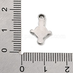 304ステンレススチールペンダントカボションセッティング  フラットラウンドのチャーム  ステンレス鋼色  トレイ：4.5mm  15x10x2mm  穴：1.5mm&nbsp;SA-CBA0563-15P