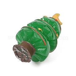クリスマス樹脂フィギュア像  ホームオフィスのデスクトップ装飾用  クリスマスツリー  24x24x42mm&nbsp;DJEW-M018-01E
