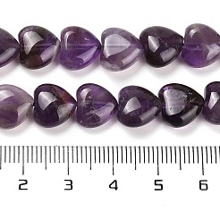天然石アメジストビーズ連売り  ハート  10~10.5x10~10.5x5.5~6mm  穴：1mm  約41個/連  15.43''（39.2センチメートル）&nbsp;G-H005-C11-01
