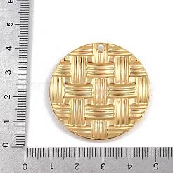 304ステンレスペンダント  イオンプレーティング（ip）  18KGP本金メッキ  フラットラウンド  39.5x1.5mm  穴：2.5mm&nbsp;STAS-P410-42A-G