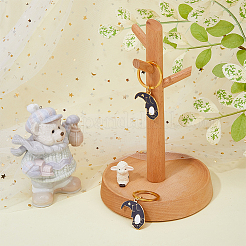 合金エナメル陰陽猫カップルキーホルダー  カップルへの彼と彼女のバレンタインギフト  ゴールドカラー  6.5cm&nbsp;KEYC-WH0025-061