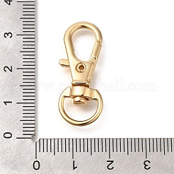 合金製回転式ナスカンカニカン  長持ちメッキ  ライトゴールド  31x12x5mm  穴：9x7mm&nbsp;FIND-H006-05LG