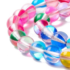 合成ムーンストーンビーズ連売り  ラウンド  カラフル  8mm  穴：1mm  約48個/連  14.57''~15.35''（37~39センチメートル）&nbsp;G-E573-02B-33