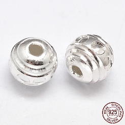 空想は925スターリングシルバーラウンドビーズをカット  銀  8mm  穴：2mm  約36個/20g&nbsp;STER-F012-10
