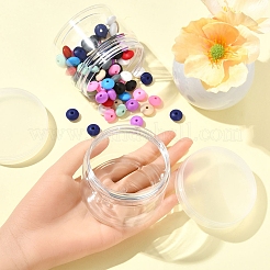 プラスチックビーズ容器20個  ビーズ収納チューブ  コラム  透明  6.95x5.35cm  内径：6.2x4.9のCM  容量：150ml（5.07fl.oz）&nbsp;CON-YW0001-91