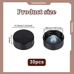 樹脂ボトルキャップ  コラム  ブラック  31.5x13mm  内径：26mm&nbsp;LS-FIND-WH0422-79E