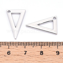 合金ペンダント  カドミウムフリー＆ニッケルフリー＆鉛フリー  三角形  プラチナ  20x12.5x1.5mm  穴：1.4mm&nbsp;PALLOY-N176-128P