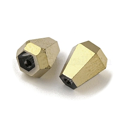 電気メッキガラスビーズ  多面カット  ティアドロップ  ライトカーキ  6x5x5.5mm  穴：1.4mm  100個/袋&nbsp;EGLA-Z004-03D