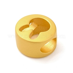 亜鉛合金ビーズ  マットゴールドカラー  フラットラウンド  兎  11.5x12x7mm  穴：3.5x6mm&nbsp;PALLOY-I219-02J