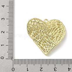 合金ペンダント  ラックめっき  ゴールドカラー  ハート  27x28.5x3mm  穴：1.4mm&nbsp;FIND-Z089-05G-01