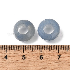 ナチュラルブルーアベンチュリンヨーロッパビーズ  染め＆加熱  大穴ビーズ  多面カット  ロンデル  13x7.5mm  穴：6mm&nbsp;GG-NH0003-A12