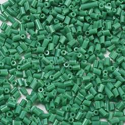 3カットガラスシードビーズ  六角  グリーン  約1.8mm長  直径0.6mm  穴：21000mm  約[1]個/袋。 1ポンドのパッケージごとに販売&nbsp;CSDB47