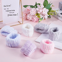 コーラルベルベットの伸縮性ヘッドバンド10色5個  ヘアアクセサリー  ミックスカラー  150x50mm  2個/カラー&nbsp;OHAR-CN0001-02