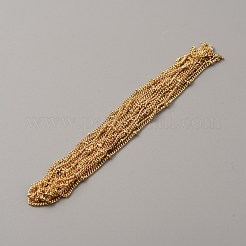 真鍮製衛星チェーン  ハンダ付け  14KGP本金メッキ  2x1.5x1mm  2mm&nbsp;KK-TAC0006-03G