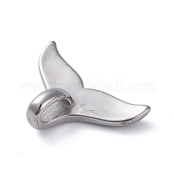 変色しにくい304ステンレススチールペンダント  フィッシュテールの形  ステンレス鋼色  17x25.5x2mm  穴：7x3mm&nbsp;X-STAS-I127-092P