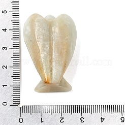 天然の花のアマゾナイト天使の置物  風水エネルギーストーンギフト、自宅、オフィス、デスクトップの装飾用  39~41x26~30x14~15mm&nbsp;DJEW-N006-01A-40