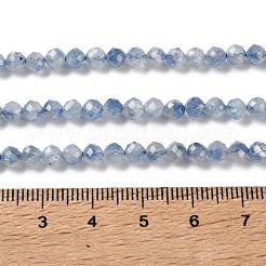 天然石カヤナイトビーズ連売り  多面カットラウンド  4.5~5x4.5~5mm  穴：0.8mm  約93~94個/連  15.08''（38.3~39.1センチメートル）&nbsp;GG-CBA4941-A01-4mm-01