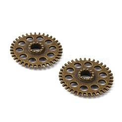合金ペンダント  ギア  ジュエリー作りのための  アンティークブロンズ  10~26x5~26x1~4mm  穴：0.8~14mm  約45~50個/袋&nbsp;PALLOY-WH0068-23AB