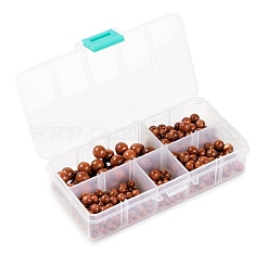 340個4サイズの合成ゴールドストーンビーズ連売り  ラウンド  4mm / 6mm / 8mm / 10mm  穴：0.5~1mm&nbsp;G-LS0001-11