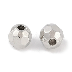 CCBプラスチックビーズ  ラウンド  多面カット  5.5x5.5mm  穴：1.6mm&nbsp;ALUM-U001-01B-02