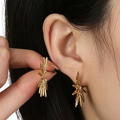 201 ステンレススチール サンスタッド イヤリング  304ステンレスピン付き  ゴールドカラー  29.5x3mm&nbsp;EJEW-D084-14G