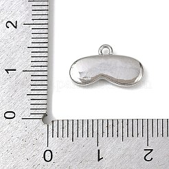 真鍮チャーム  カドミウムフリー＆ニッケルフリー＆鉛フリー  「おやすみなさい」の文字が入った形のチャームが付いたブラインダー  プラチナ  9x15.5x2.5mm  穴：1.4mm&nbsp;KK-L238-05P