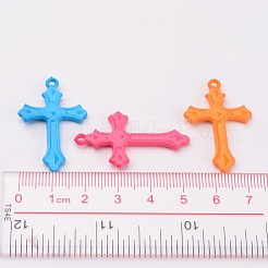 アクリルパーツ  クロス  ミックスカラー  36x22x2mm  穴：2mm  約1020個/500g&nbsp;SACR-515-M