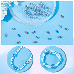 201 ステンレス鋼スペーサーバー  二重リング  ステンレス鋼色  6x3x1mm  穴：1.8mm  100個/箱&nbsp;STAS-PH0004-32