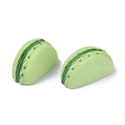 オペーク樹脂カボション  模造食品  マカロン  薄緑  16x30x15mm&nbsp;CRES-T022-14C