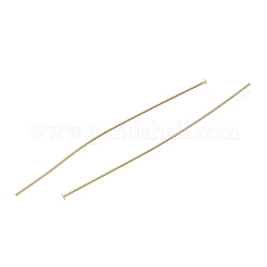 真鍮製Tピン  鉛フリー＆カドミウムフリー＆ニッケルフリー  ラウンド  18KGP本金メッキ  76mm  ヘッド：2.2mm  21ゲージ（0.7mm）&nbsp;KK-CBA1A60-12G