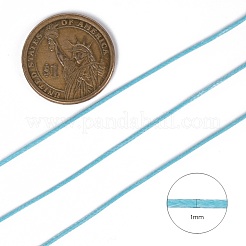 韓国のワックスポリエステルコード  ライトスカイブルー  1mm  約85ヤード/ロール&nbsp;YC1.0MM-196A