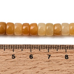 天然石トパーズ翡翠ビーズ連売り  ディスク  ヒシビーズ  6.5~7.6x4.5~5.5mm  穴：1~1.2mm  約81~90個/連  14.82''~15.08''（37.65~39.3センチメートル）&nbsp;GG-CBA792A-G01-4x7mm