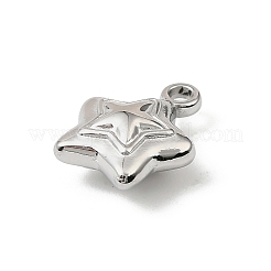 304ステンレススチールチャーム  ニッケルフリー  スター  14x10.5x5.5mm  穴：1.6mm&nbsp;STAS-F327-03C-P