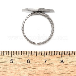 変色しない 304 ステンレススチール製 太陽と月の惑星 オープンカフリング 女性用  ステンレス鋼色  内径：17mm&nbsp;RJEW-B027-20P