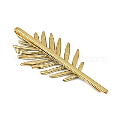 304ステンレススチール製ヘアピン  葉  ゴールドカラー  59.5x25x6mm&nbsp;LS-OHAR-C013-01G