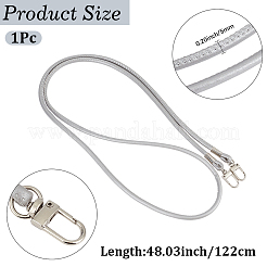 PUレザー携帯ストラップ1個  プラチナ  ゲインボロ  1220x5mm&nbsp;AJEW-CL0006-10B