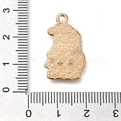 クリスマステーマ合金エナメルペンダント  ゴールドカラー  雪だるま  25x15x1mm  穴：1.8mm&nbsp;ENAM-Q508-02B