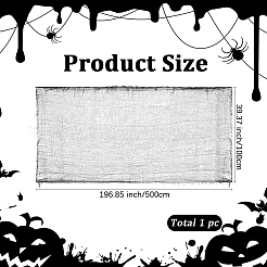 ハロウィン装飾ガーゼ1枚  DIYクラフトパーティーデコレーション用品  ブラック  5000x1000x0.5mm&nbsp;DIY-GF0011-75B