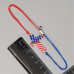 MIYUKIシード編みこみビーズブレスレット  女性のためのクロスフレンドシップブレスレット  カラフル  11インチ（28cm）&nbsp;BJEW-P269-29B