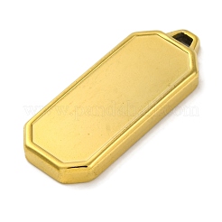 イオンプレーティング（IP）304ステンレスペンダント  長方形のチャーム  18KGP本金メッキ  36x15x4mm  穴：2x3.5mm&nbsp;STAS-D194-03G