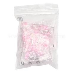 ガラスシードビーズ2セット  混合図形  DIY ネックレス ブレスレット アクセサリー  ピンク  2.5~7.5x2~4.5x2~4.5mm  穴：0.8~1.4mm&nbsp;DIY-FS0008-27C